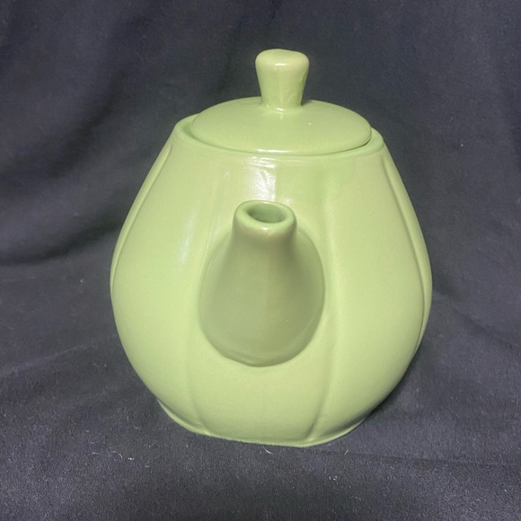 Teapot Olive green, modern deco, teapot vintage - Picture 5 of 10